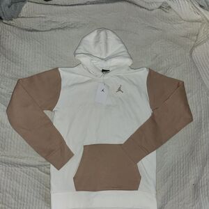 Jordan Men's Hoodie in White and Tan